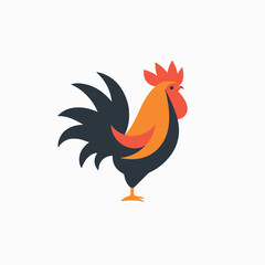 Rooster in cartoon, doodle style. Image for t-shirt, web, mobile apps and ui. Isolated 2d vector illustration in logo, icon, sketch style, Eps 10. AI Generative