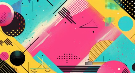 Colorful Abstract Background With Dots and Circles