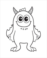 Monster Coloring Pages, Monster vector, Monster illustration, Doctors Coloring Book, Monster Coloring Book For Kids, Monster Coloring Pages.