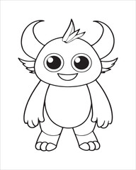 Monster Coloring Pages, Monster vector, Monster illustration, Doctors Coloring Book, Monster Coloring Book For Kids, Monster Coloring Pages.