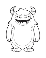 Monster Coloring Pages, Monster vector, Monster illustration, Doctors Coloring Book, Monster Coloring Book For Kids, Monster Coloring Pages.