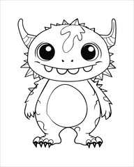 Monster Coloring Pages, Monster vector, Monster illustration, Doctors Coloring Book, Monster Coloring Book For Kids, Monster Coloring Pages.