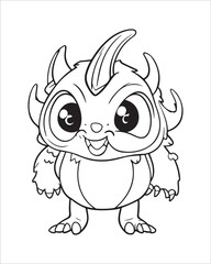 Monster Coloring Pages, Monster vector, Monster illustration, Doctors Coloring Book, Monster Coloring Book For Kids, Monster Coloring Pages.