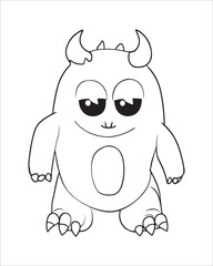 Monster Coloring Pages, Monster vector, Monster illustration, Doctors Coloring Book, Monster Coloring Book For Kids, Monster Coloring Pages.