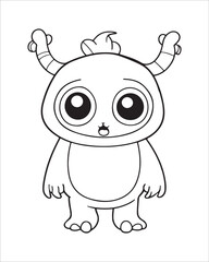 Monster Coloring Pages, Monster vector, Monster illustration, Doctors Coloring Book, Monster Coloring Book For Kids, Monster Coloring Pages.