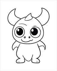 Monster Coloring Pages, Monster vector, Monster illustration, Doctors Coloring Book, Monster Coloring Book For Kids, Monster Coloring Pages.