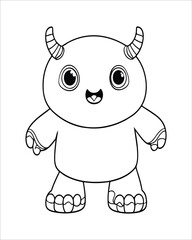 Monster Coloring Pages, Monster vector, Monster illustration, Doctors Coloring Book, Monster Coloring Book For Kids, Monster Coloring Pages.