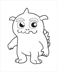 Monster Coloring Pages, Monster vector, Monster illustration, Doctors Coloring Book, Monster Coloring Book For Kids, Monster Coloring Pages.