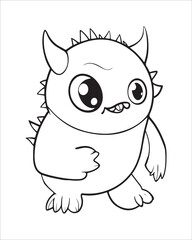 Monster Coloring Pages, Monster vector, Monster illustration, Doctors Coloring Book, Monster Coloring Book For Kids, Monster Coloring Pages.