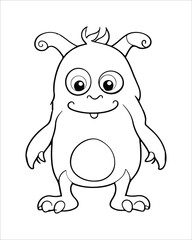 Monster Coloring Pages, Monster vector, Monster illustration, Doctors Coloring Book, Monster Coloring Book For Kids, Monster Coloring Pages.