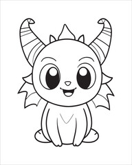 Monster Coloring Pages, Monster vector, Monster illustration, Doctors Coloring Book, Monster Coloring Book For Kids, Monster Coloring Pages.