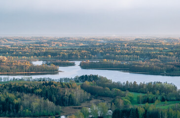 Landscape Latvia, in the countryside of Latgale. By Lake Ārdavs (Ārdava).