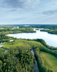 Landscape Latvia, in the countryside of Latgale. By Lake Ārdavs (Ārdava).