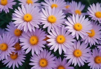 Fototapeta premium Aster flower closeup Realistic Light understand sun light significantly summer season flower concept
