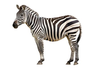 Fototapeta premium Zebra isolated on white background