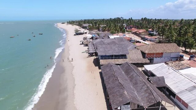 Aerial view of Barra Grande Beach - Cajueiro da Praia, Piau&iacute;, Brazil