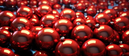 Christmas background red balls