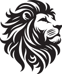 Lion Silhouette Graphic Logo on White Background