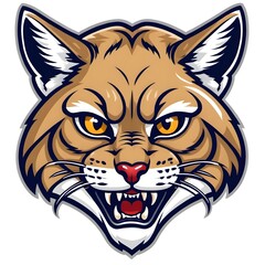Fototapeta premium tiger head vector in cartoonic style