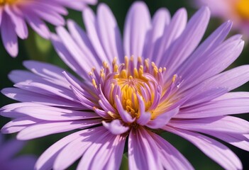 Obraz premium Aster flower closeup Realistic Light understand sun light significantly summer season flower concept