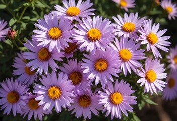 Obraz premium Aster flower closeup Realistic Light understand sun light significantly summer season flower concept