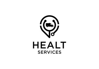 Obraz premium health service simple logo design