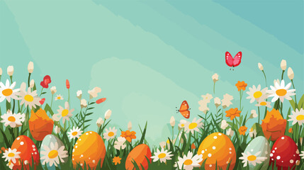 vector easter holiday poster banner background temp