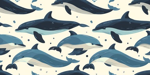 Graceful Pod of Dolphins Dancing in Harmony