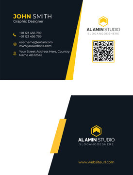 business card and modern creative and minimal template. simple clean business card layout design. Vector visiting card and vector illustration.