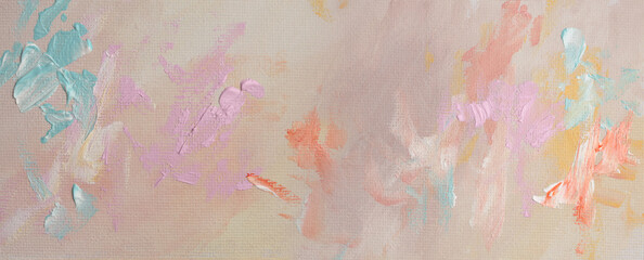 Art oil and acrylic smear blot canvas painting. Abstract beige neutral color stain brushstroke texture background.Set.