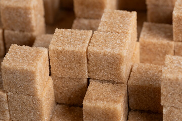 3D volumetric background of sweet cane sugar refined.