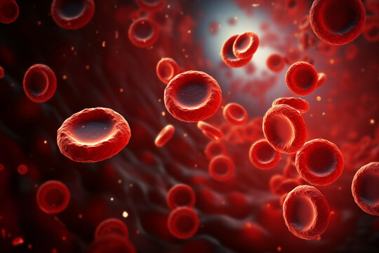 Blood Cells floating