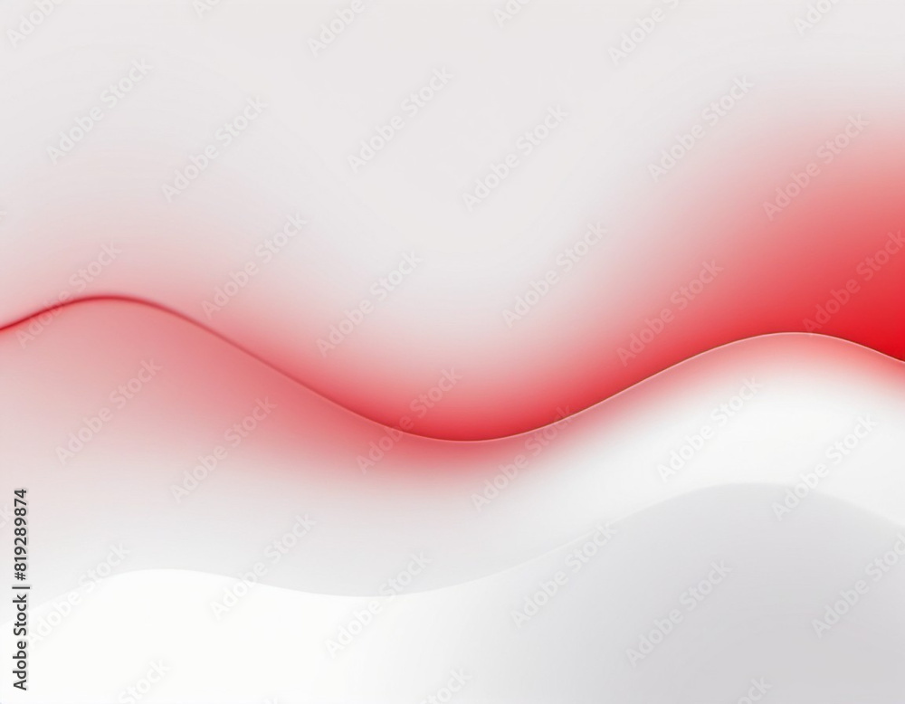 Poster white - red beautiful abstract gradient background with dark and light lines, smooth waves and shado