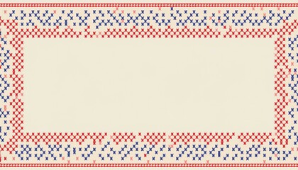 Red White and Blue Border Background
