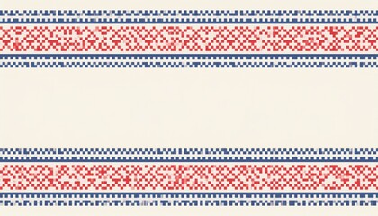 Red White and Blue Border Background