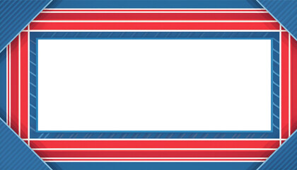 Red White and Blue Border Background