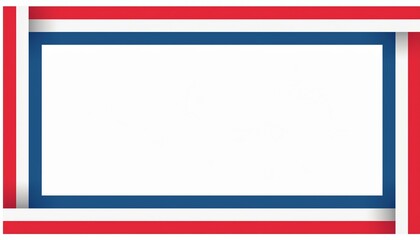 Red White and Blue Border Background