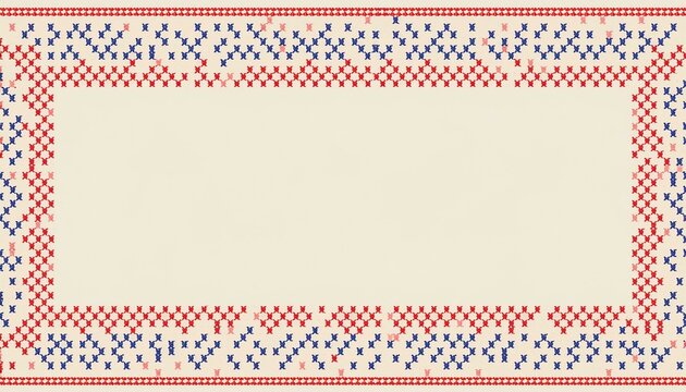Red White and Blue Border Background