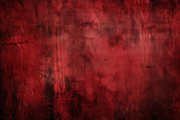 Dark red canvas grungy background or texture - Generative ai