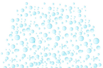 soda bubbles, air fizz. water oxygen isolated on transparent background