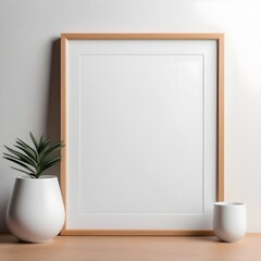 Modern Thin Frame Mockup with Plain Blank Space for Showcase