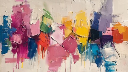 Abstract Painting With Multiple Colors