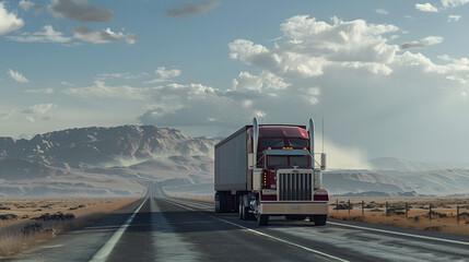 Beautiful truck on the road