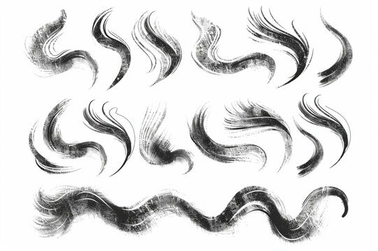 recommend clip art: Set charcoal pencil curly lines and squiggles. Hand drawn marker scribbles. Black pencil sketches. daubs isolated on white background. set vector icon, white background, black colour icon
