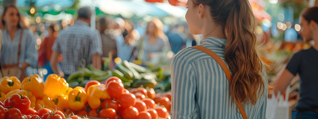 Person buying vegetables at the market