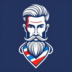 Stylish bearded hipster vector illustration