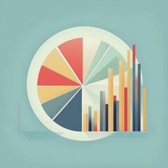 Abstract business growth chart illustration