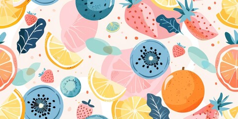 Seamless Pastel Summer Pattern Design