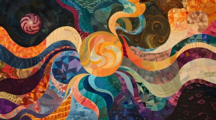 Envision a tapestry of interconnected souls, each represented by a unique, vibrant thread weaving through the fabric of existence