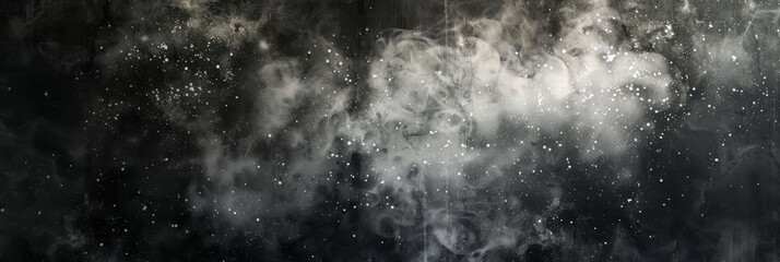 Abstract grunge background with smoke and fog. Dark and mysterious wallpaper. Vintage texture. Abstract dark grungy background with smudged white wall. High quality photo